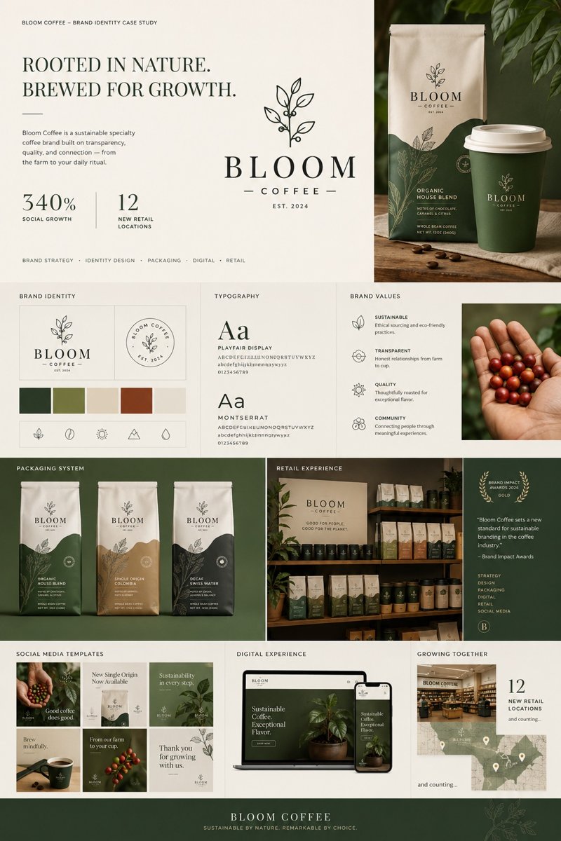 Brand Identity — Bloom Coffee Co.